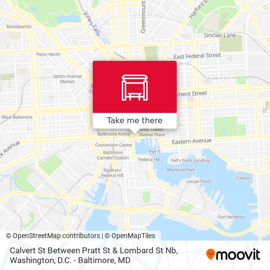 Mapa de Calvert St Between Pratt St & Lombard St Nb