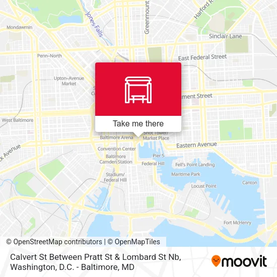 Calvert St Between Pratt St & Lombard St Nb map