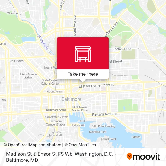 Madison St & Ensor St FS Wb map