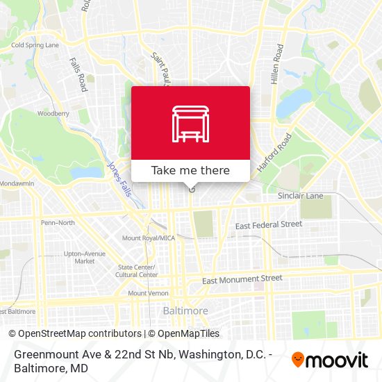 Greenmount Ave & 22nd St Nb map