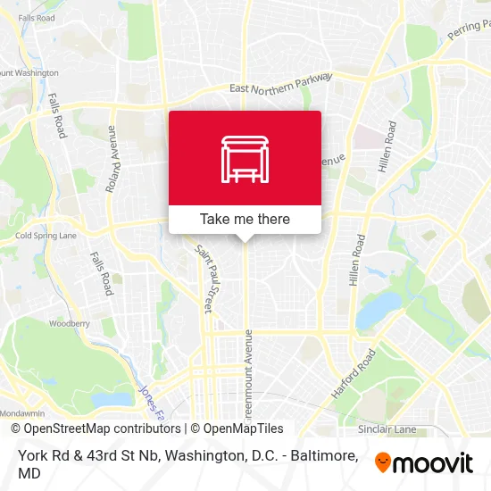 York Rd & 43rd St Nb map