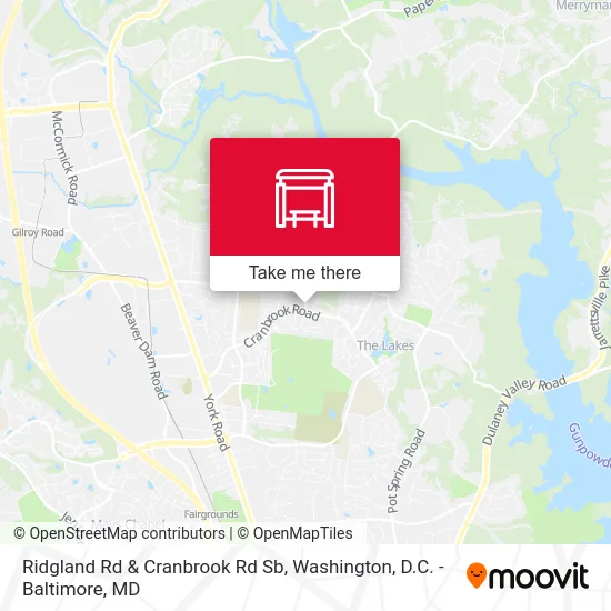 Ridgland Rd & Cranbrook Rd Sb map