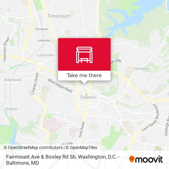 Mapa de Fairmount Ave & Bosley Rd Sb