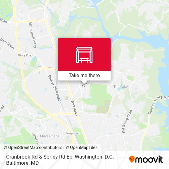 Cranbrook Rd & Sorley Rd Eb map