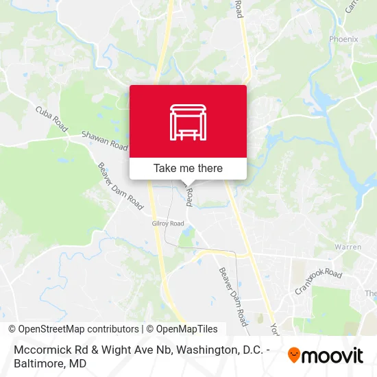 Mccormick Rd & Wight Ave Nb map