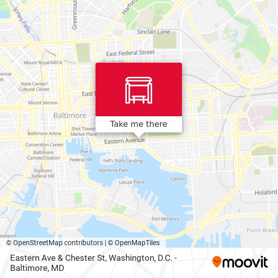 Mapa de Eastern Ave & Chester St