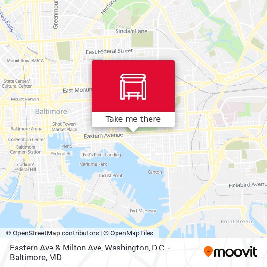 Mapa de Eastern Ave & Milton Ave