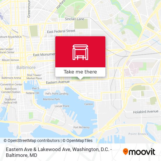 Eastern Ave & Lakewood Ave map