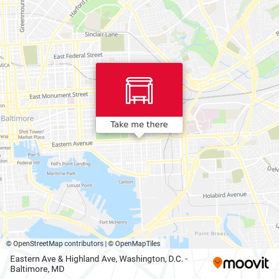 Eastern Ave & Highland Ave map