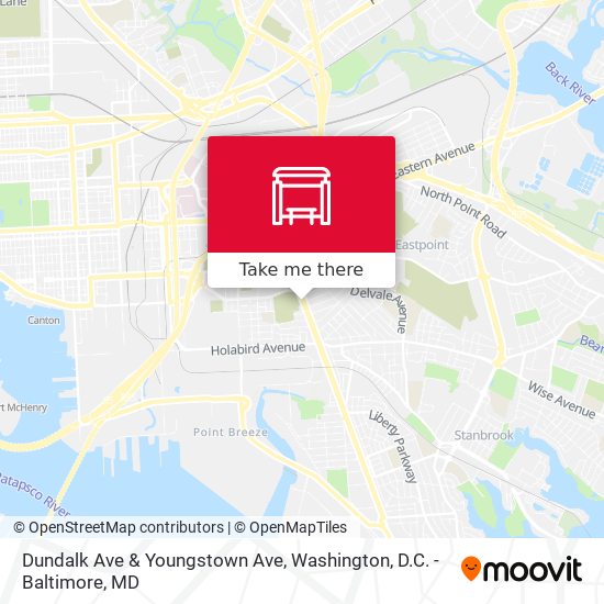Dundalk Ave & Youngstown Ave map