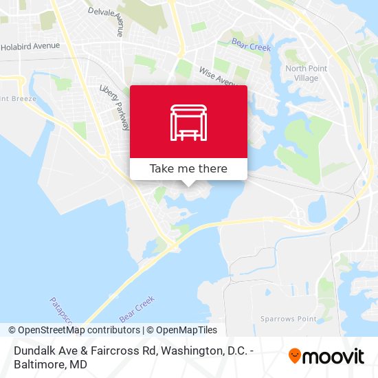 Dundalk Ave & Faircross Rd map