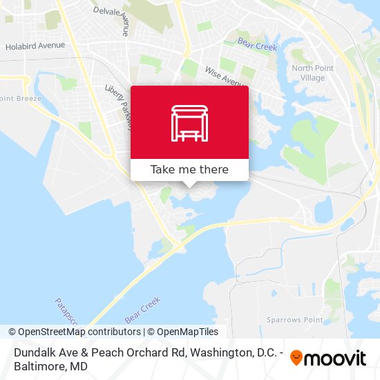 Dundalk Ave & Peach Orchard Rd map