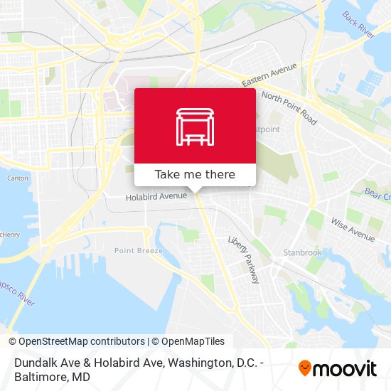 Mapa de Dundalk Ave & Holabird Ave