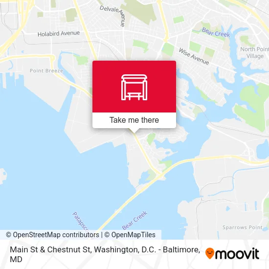 Main St & Chestnut St map