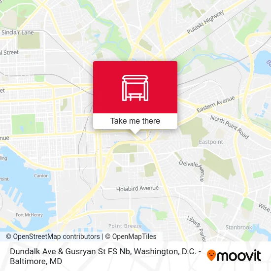 Dundalk Ave & Gusryan St FS Nb map