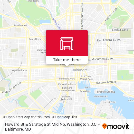 Howard St & Saratoga St Mid Nb map