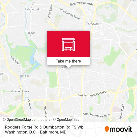 Rodgers Forge Rd & Dumbarton Rd FS Wb map
