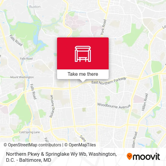 Northern Pkwy & Springlake Wy Wb map