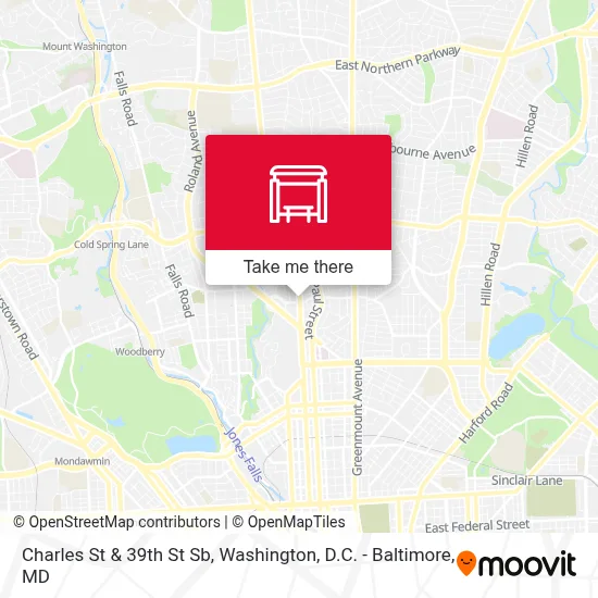 Charles St & 39th St Sb map