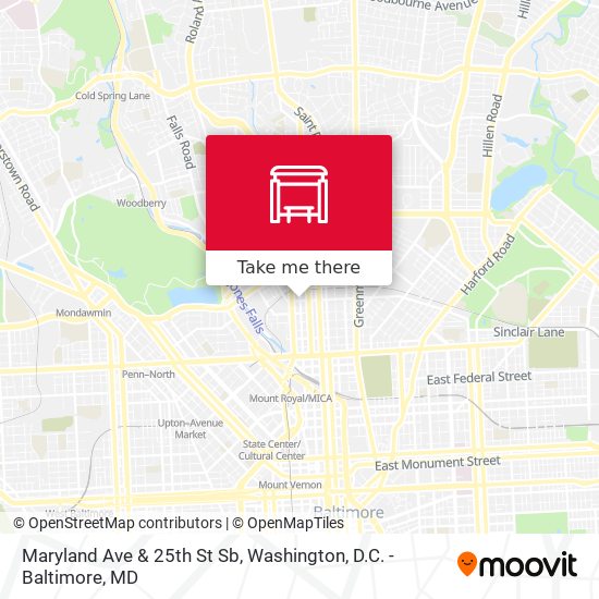 Maryland Ave & 25th St Sb map