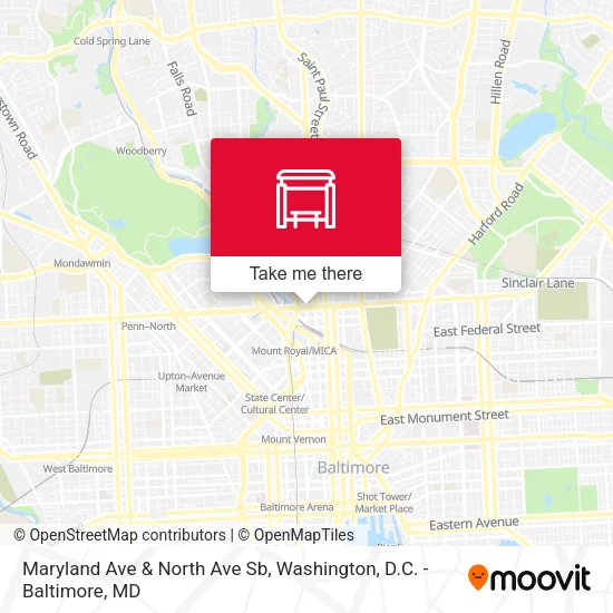 Maryland Ave & North Ave Sb map