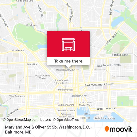 Maryland Ave & Oliver St Sb map