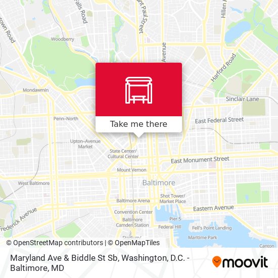 Mapa de Maryland Ave & Biddle St Sb