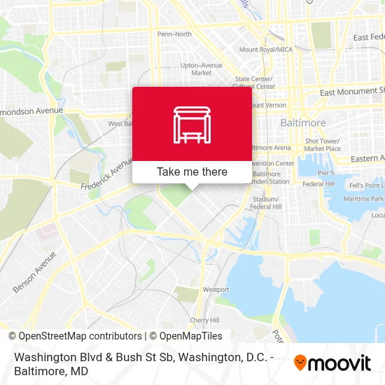 Washington Blvd & Bush St Sb map