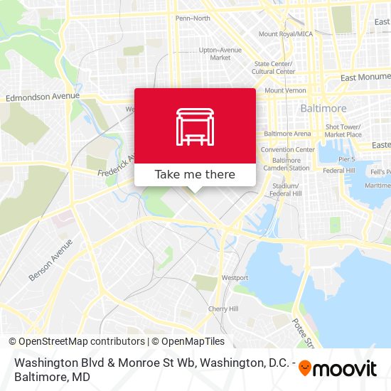 Washington Blvd & Monroe St Wb map