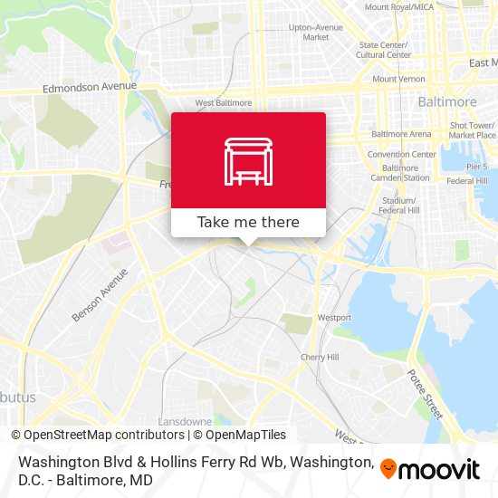 Mapa de Washington Blvd & Hollins Ferry Rd Wb