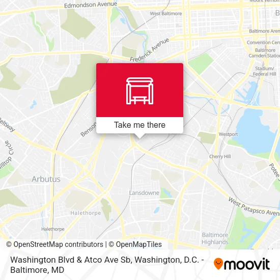 Washington Blvd & Atco Ave Sb map