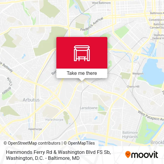 Hammonds Ferry Rd & Washington Blvd FS Sb map