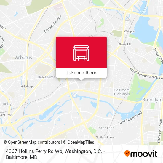 4367 Hollins Ferry Rd Wb map