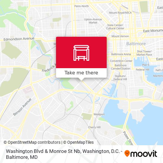 Washington Blvd & Monroe St Nb map