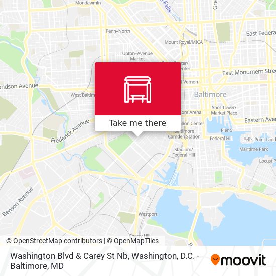 Mapa de Washington Blvd & Carey St Nb