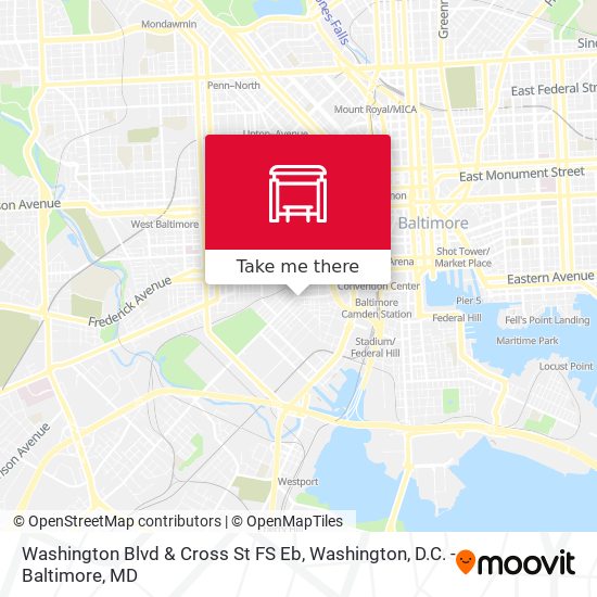 Mapa de Washington Blvd & Cross St FS Eb