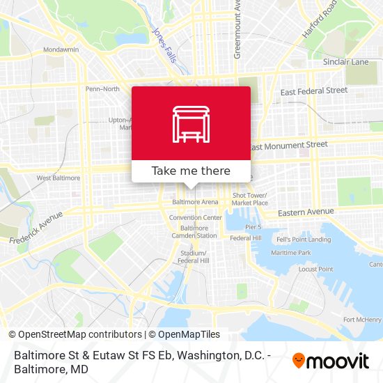 Baltimore St & Eutaw St FS Eb map