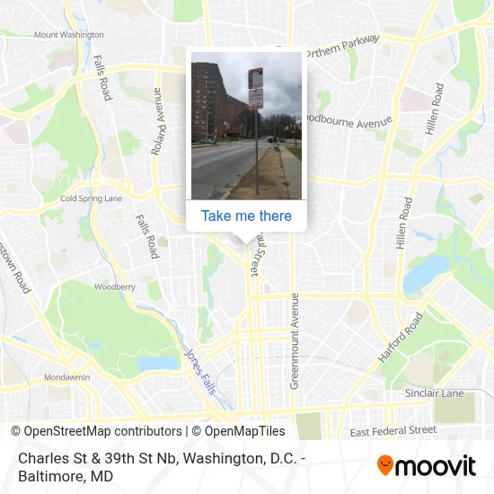 Charles St & 39th St Nb map