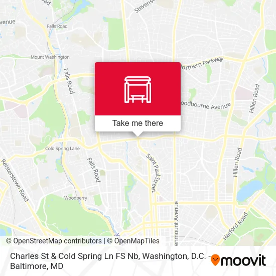 Charles St & Cold Spring Ln FS Nb map
