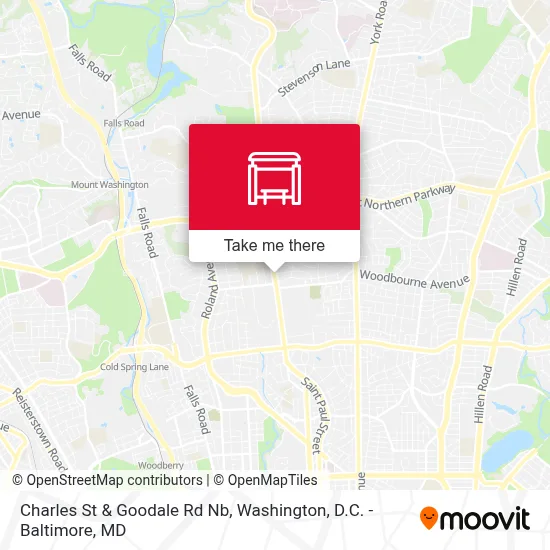 Charles St & Goodale Rd Nb map