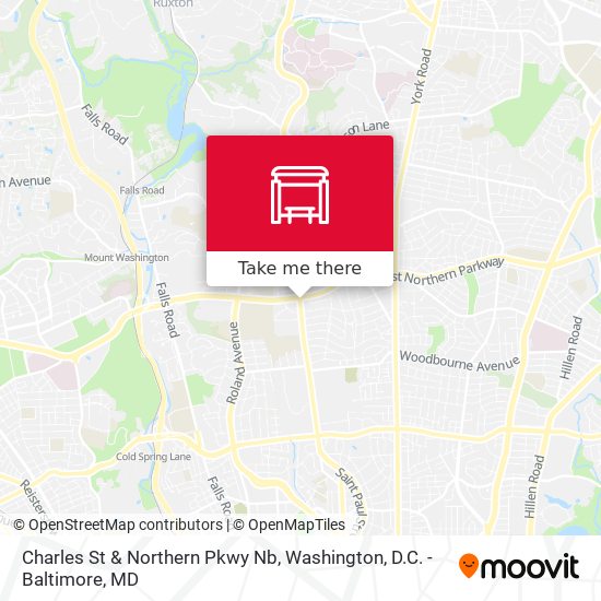 Charles St & Northern Pkwy Nb map