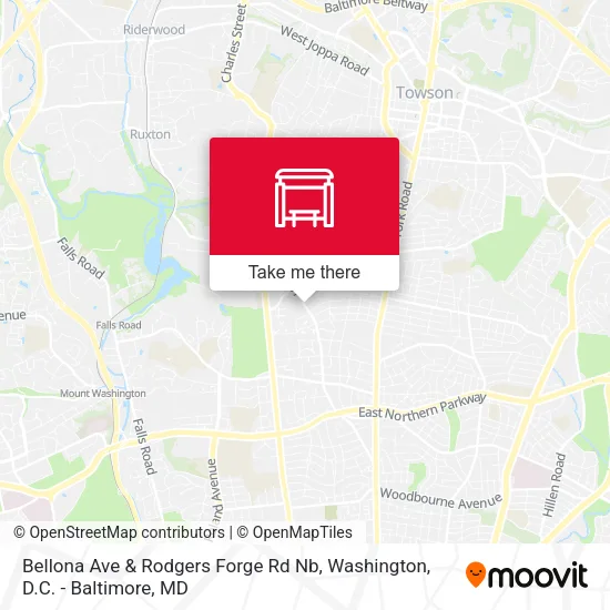 Bellona Ave & Rodgers Forge Rd Nb map