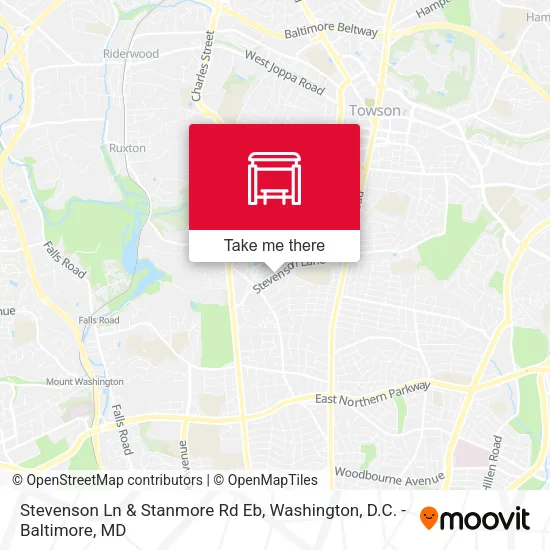 Stevenson Ln & Stanmore Rd Eb map