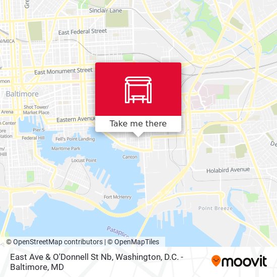 East Ave & O'Donnell St Nb map