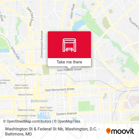 Washington St & Federal St Nb map