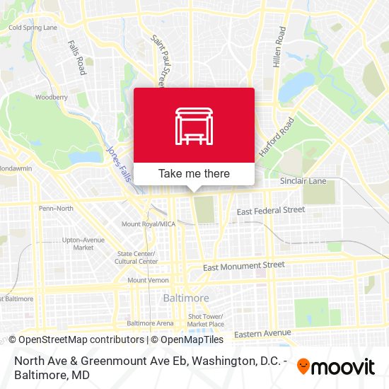 Mapa de North Ave & Greenmount Ave Eb