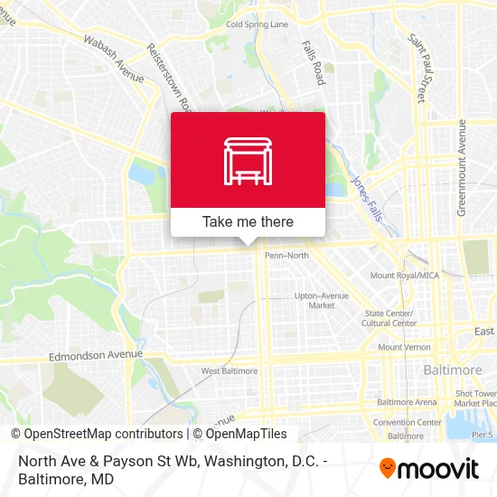 North Ave & Payson St Wb map
