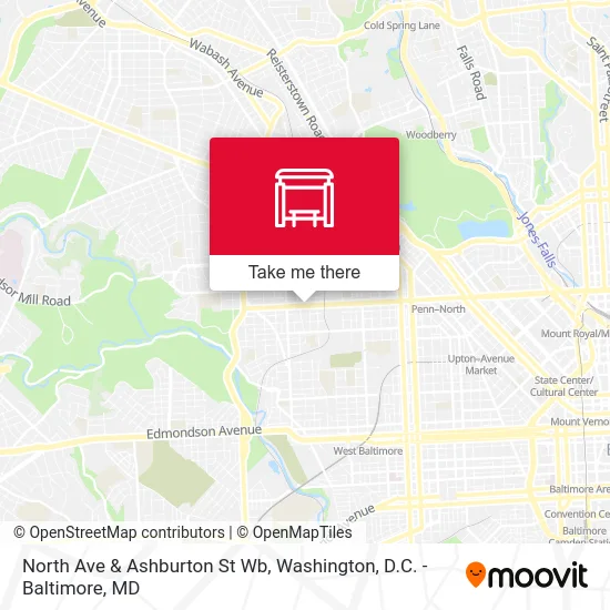 North Ave & Ashburton St Wb map