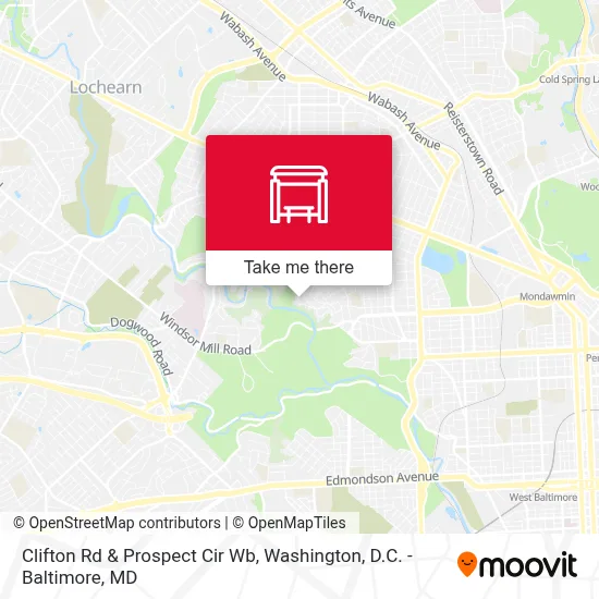 Clifton Rd & Prospect Cir Wb map