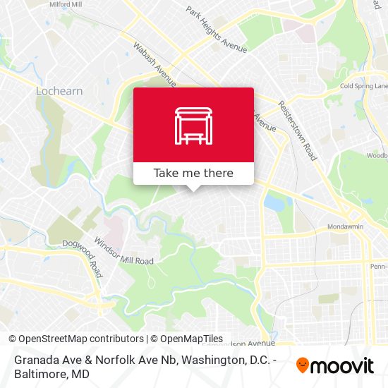 Granada Ave & Norfolk Ave Nb map